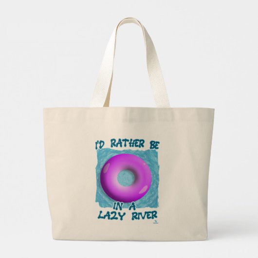 In plaats van in de rivierwaterpark van Lazy Grote Tote Bag (Achterkant)