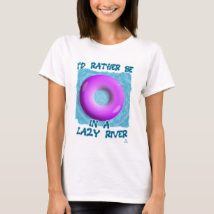 In plaats van in de rivierwaterpark van Lazy T-shirt