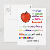 In plaats van leraren briefkaart (Voorkant / Achterkant)