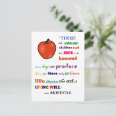 In plaats van leraren briefkaart (Staand voorkant)