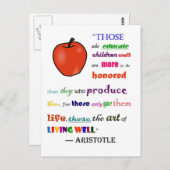 In plaats van leraren briefkaart (Voorkant / Achterkant)