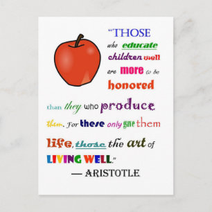 In plaats van leraren briefkaart