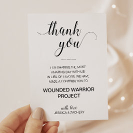 in plaats van liefdadigheidsdonatiebruiloft