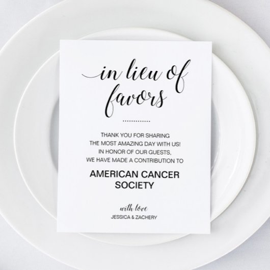 in plaats van liefdadigheidsdonatiebruiloft