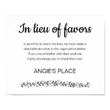 in plaats van liefdadigheidsdonatiebruiloft