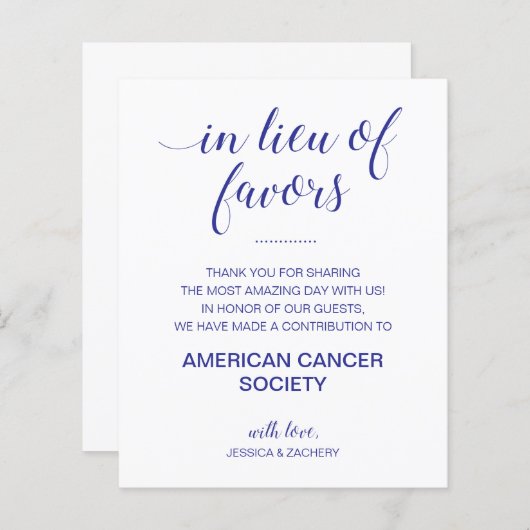 In plaats van liefdadigheidsliefdadigheid Donate N (Voorkant / Achterkant)