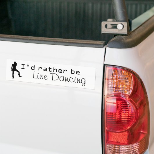 In plaats van Lijn-dansen Bumpersticker (Op Truck)