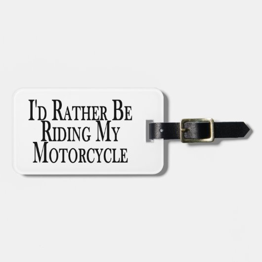 In plaats van mijn motorfiets te besturen bagagelabel (Voorkant horizontaal)