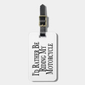 In plaats van mijn motorfiets te besturen bagagelabel (Voorkant verticaal)