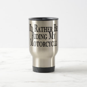 In plaats van mijn motorfiets te besturen reisbeker
