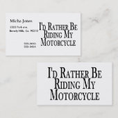 In plaats van mijn motorfiets te besturen visitekaartje (Voorkant / Achterkant)