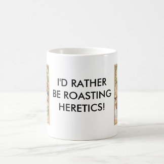 In plaats van op het branden van koffie koffiemok
