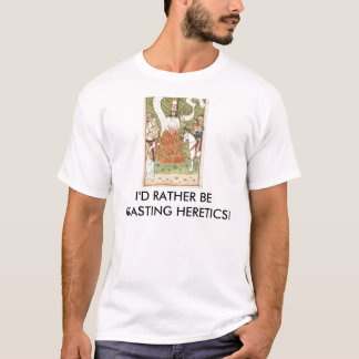 In plaats van op het branden van koffie t-shirt