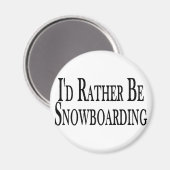 In plaats van snowboarden magneet (Voorkant / Achterkant)