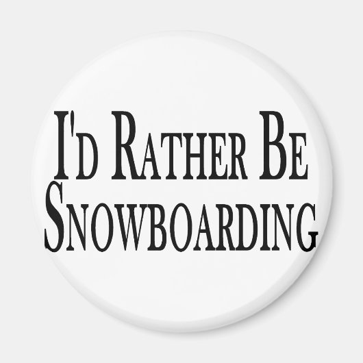 In plaats van snowboarden magneet (Voorkant)