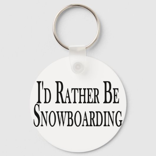 In plaats van snowboarden sleutelhanger (Voorkant)