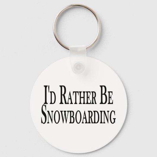 In plaats van snowboarden sleutelhanger (Voorkant)