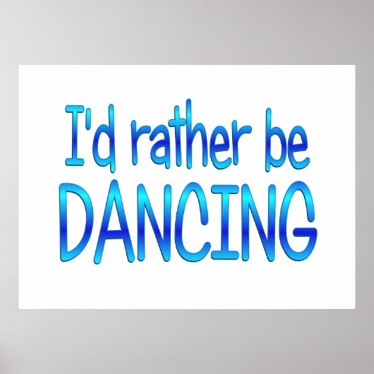 In plaats van te dansen poster (Voorkant)