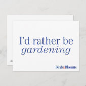 In plaats van tuinieren briefkaart (Voorkant / Achterkant)