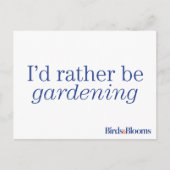In plaats van tuinieren briefkaart (Voorkant)