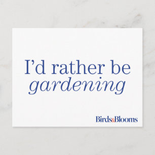In plaats van tuinieren briefkaart