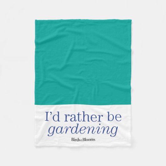 In plaats van tuinieren fleece deken (Voorkant)