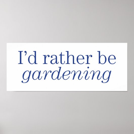 In plaats van tuinieren poster (Voorkant)