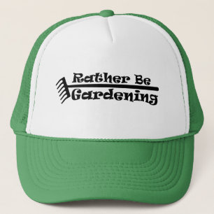 In plaats van tuinieren trucker pet