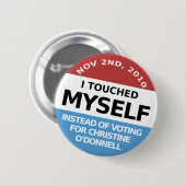 ...in plaats van voor Christine O'Donnell te stemm Ronde Button 5,7 Cm (Voorkant /achterkant)