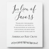 In plaats van voor donatie aan liefdadigheidsbruil fotoplaat (Voorkant)