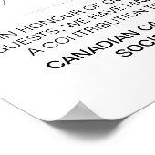 In plaats van voor liefdadigheidsdonatie bruiloft poster (Hoek)