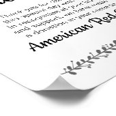 In plaats van voor liefdadigheidsdonatie bruiloft poster (Hoek)