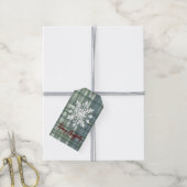 in plaid Christmas Gift Label Cadeaulabel (Met Touw)