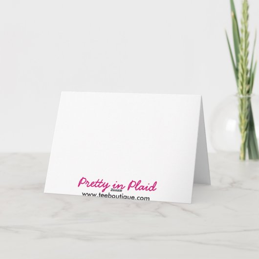  in Plaid Moederdag Kaart (Achterkant)