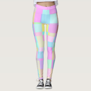 in Plaid - Zachte pastel gekleurd Leggings