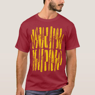 In plakjes gesneden en fijngehakt - Amber op donke T-shirt