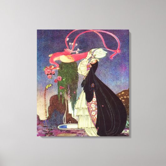 In poedervorm en crinoline Old Fairy Tales Canvas Afdruk (Voorkant)