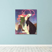 In poedervorm en crinoline Old Fairy Tales Canvas Afdruk (Insitu (Houten vloer))