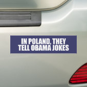 IN POLEN VERTELLEN ZE OBAMA JOKES BUMPERSTICKER (Op auto)