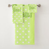 in Polka Dots Collectie Bath Towel Set Bad Handdoek (Insitu)