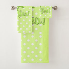  in Polka Dots Collectie Bath Towel Set Bad Handdoek