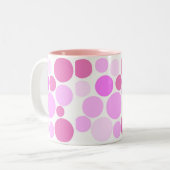 in pooldots Collectie Tweekleurige Koffiemok (Voorkant links)