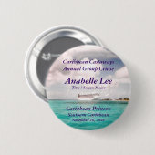 In Port Cruise Name Badge Ronde Button 5,7 Cm (Voorkant /achterkant)