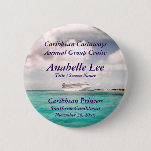 In Port Cruise Name Badge Ronde Button 5,7 Cm
