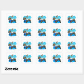 IN PRACHTIGE WATEREN VIERKANTE STICKER (Vel)
