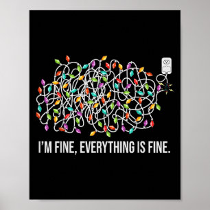 In prima alles is prima kerstverlichting grappig poster