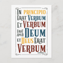 In principe Erat Verbum Latijnse Bijbelvers Briefkaart