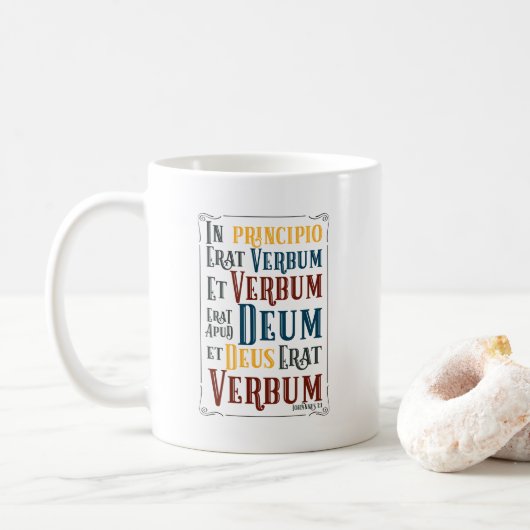 in Principio Erat Verbum Koffiemok (Met donut)