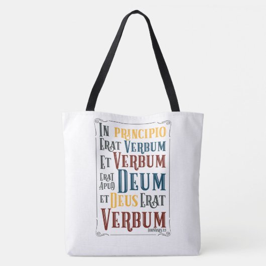  in Principio Erat Verbum Tote Bag (Achterkant)