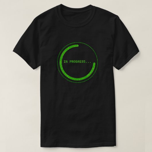 In Progress Glitter T-shirt (Design voorkant)